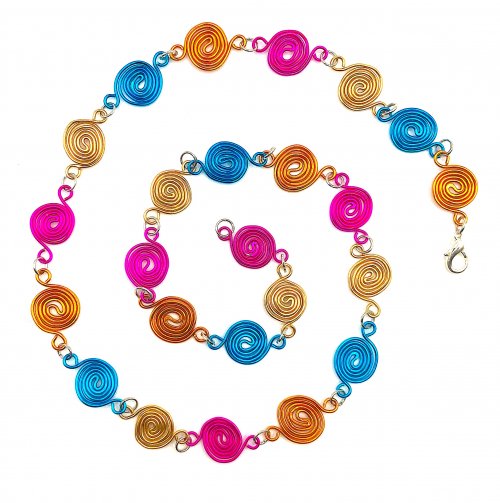 Kristal Wick's Color Inspiration - Party Girls - , Wire Jewelry Design, Design, wire spiral necklace